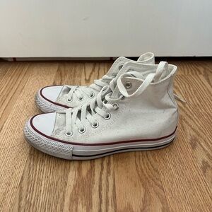 Converse White High-Top Sneakers Classic Canvas Design
